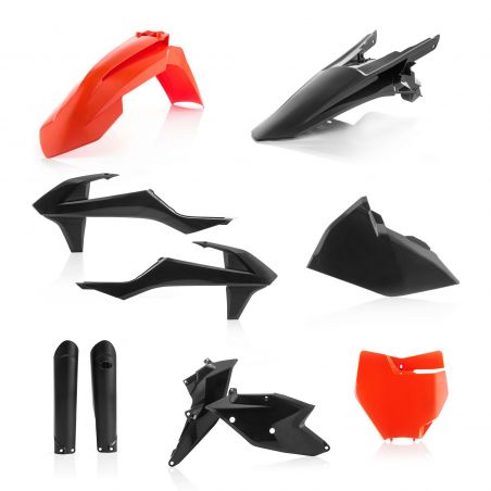 0021741.313 FULL PLASTIC KIT PER KTM 313 - Nero/Arancio KTM SX 125 2016-2018 Acerbis