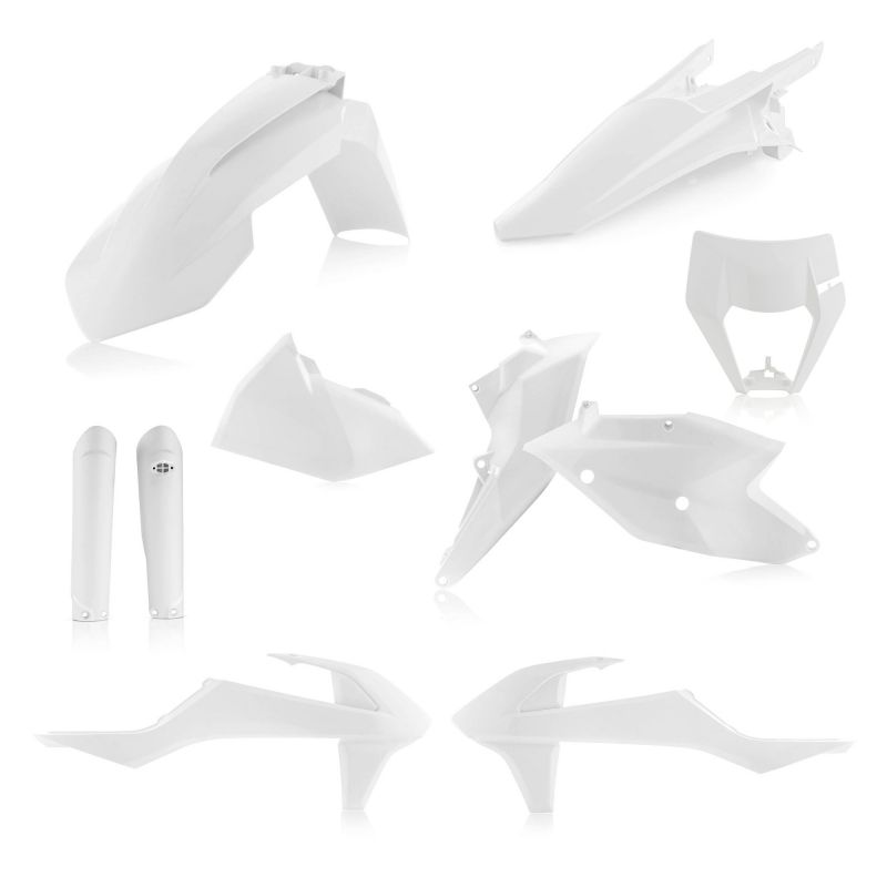 0022371.030 FULL PLASTIC KIT PER KTM 030 - Bianco KTM EXC 250 2017 Acerbis