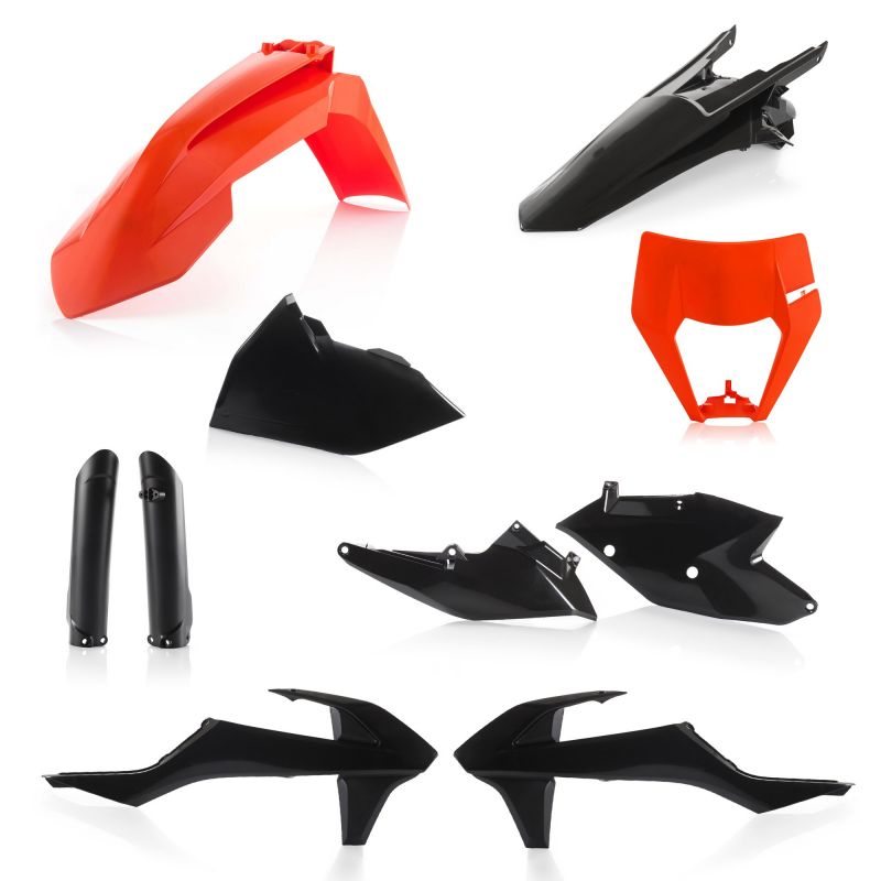 0022371.313 FULL PLASTIC KIT PER KTM 313 - Nero/Arancio KTM EXC-F 250 2017-2019 Acerbis