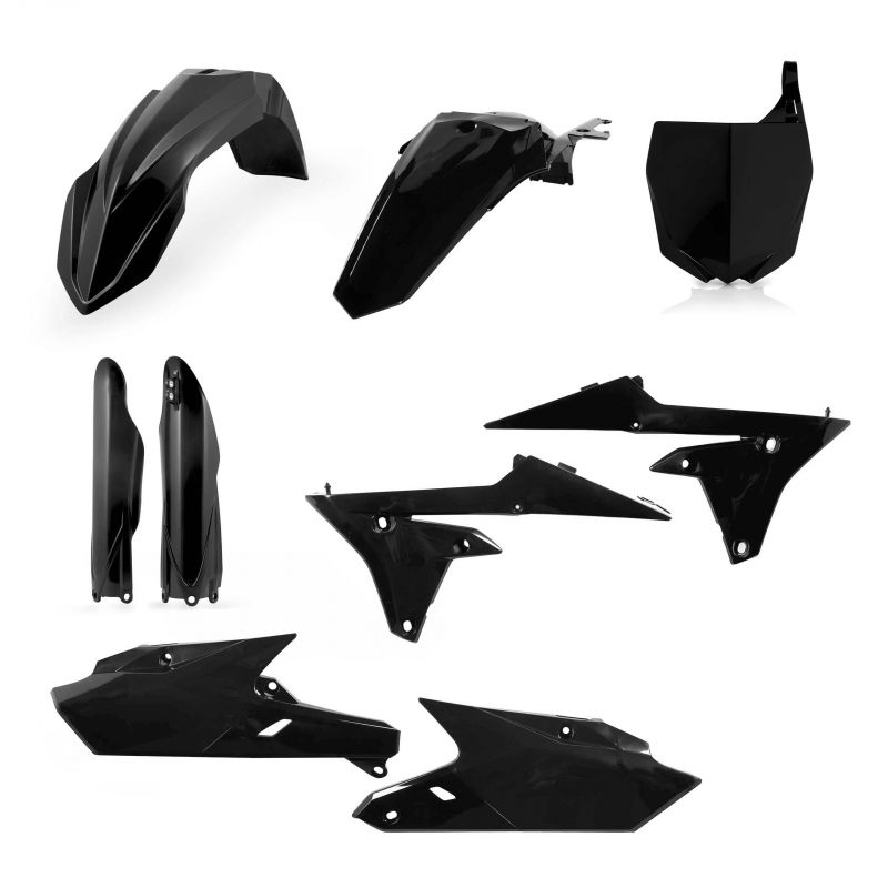 0017563.090 FULL PLASTIC KIT PER YAMAHA 090 - Nero YAMAHA YZ 250 F 2014-2018 Acerbis