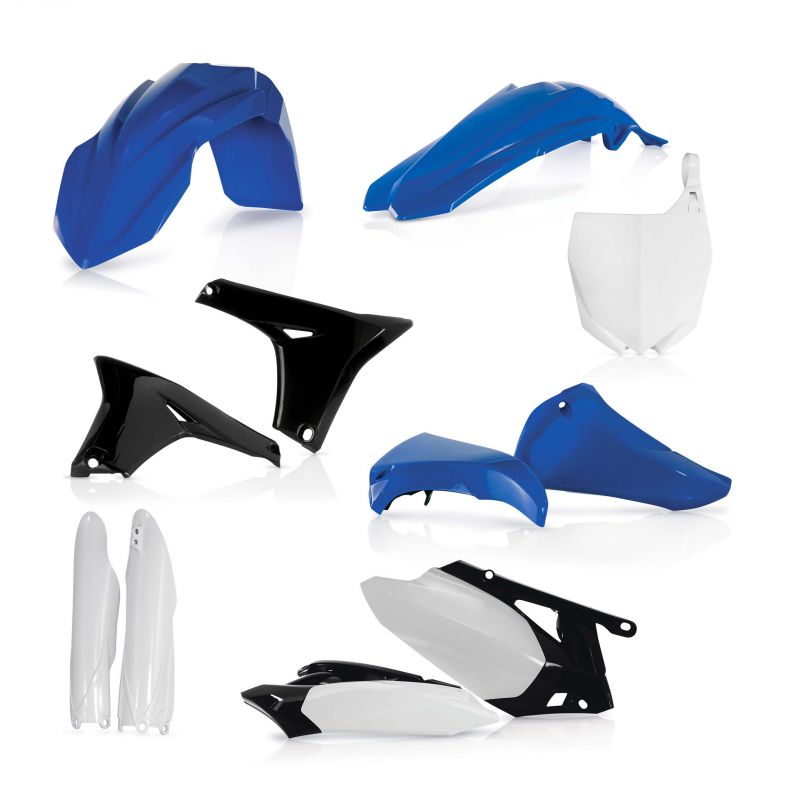 0013980.553 FULL PLASTIC KIT PER YAMAHA 553 - Originale YAMAHA YZ 450 F 2010-2013 Acerbis