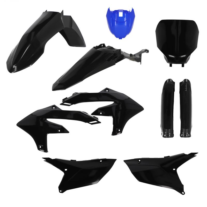 0025468.714 FULL PLASTIC KIT PER YAMAHA 714 - Black/blue YAMAHA YZ 250 F 2024 Acerbis