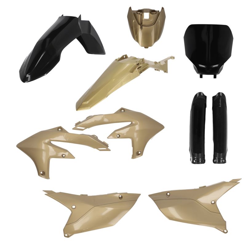 0025468.322 FULL PLASTIC KIT PER YAMAHA 322 - Nero/Oro YAMAHA YZ 250 F 2024 Acerbis