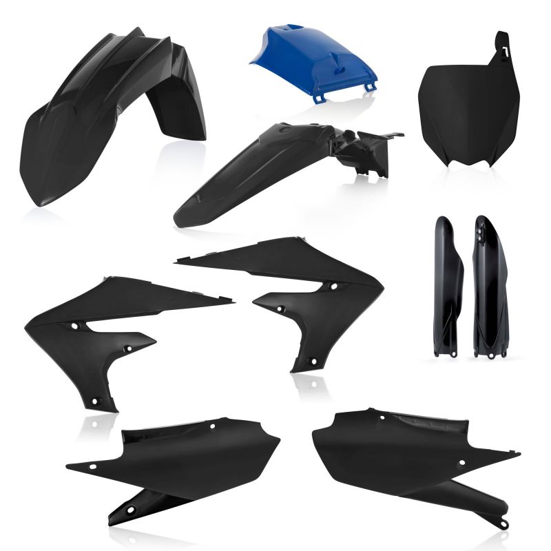 0023631.714 FULL PLASTIC KIT PER YAMAHA 714 - Black/blue YAMAHA YZ 450 FX 2019-2022 Acerbis