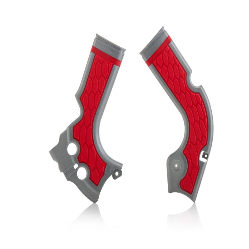 0017573.225 PARATELAIO X-GRIP PER HONDA 225 - Argento/Rosso HONDA CRF 250 R 2014-2017 Acerbis