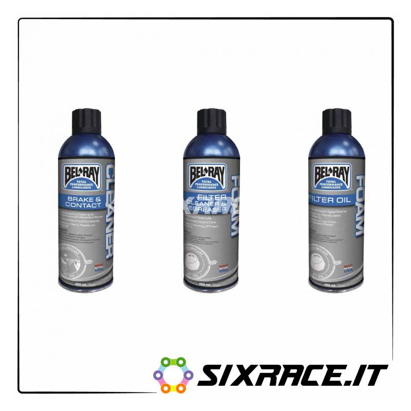 kit_bel Kit pulitore spray per freni e filtro moto  Bel-Ray