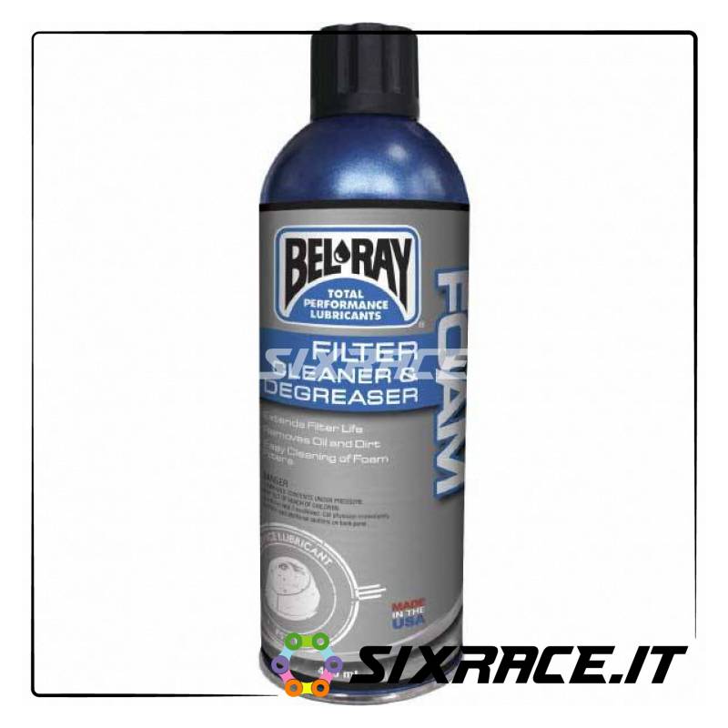 05991806 - BEL-RAY FOAM FILTER CLEANER & DEGREASER - PULITORE FILTRI ARIA IN SCHIUMA 355 ML - 