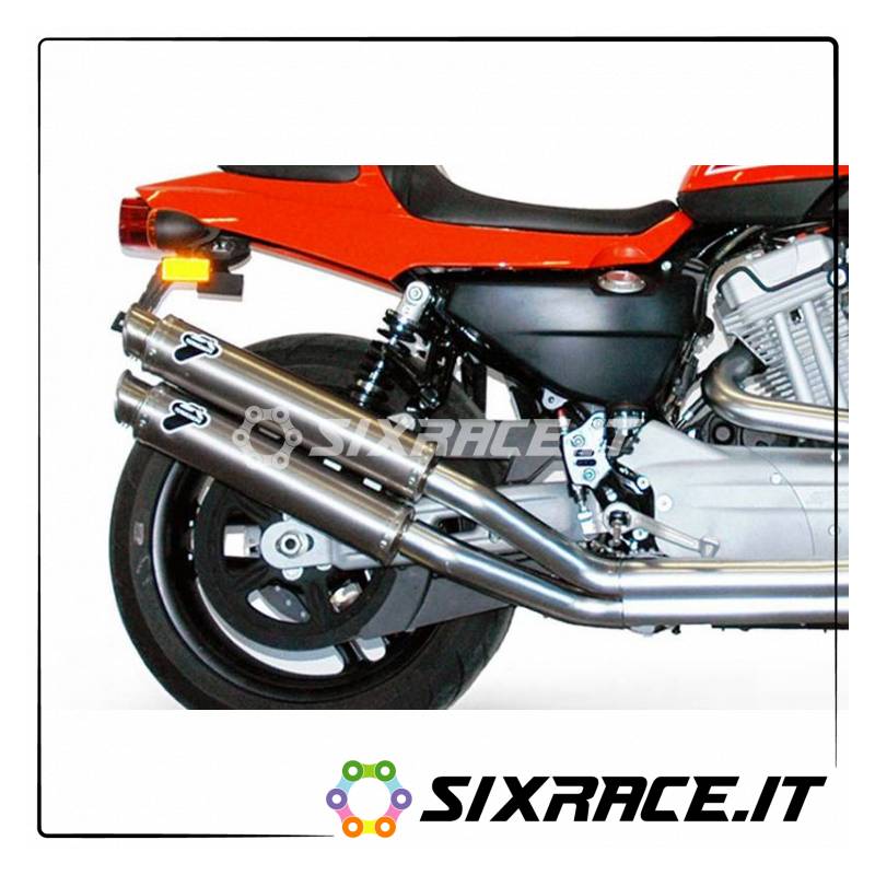 COPPIA SILENZIATORI INOX CARBONIO H-D XR 1200 R 2000-2000