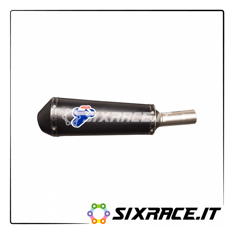 SILENZIATORE INOX BLACK ACCIAIO PIAGGIO VESPA 250-300 2008-2018