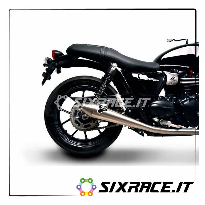 TRIUMPH STREET TWIN ACIER INOXYDABLE COMPLET ÉCHAPPEMENT 2016-2018