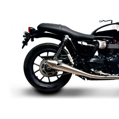 TRIUMPH STREET TWIN ACIER INOXYDABLE COMPLET ÉCHAPPEMENT 2016-2018