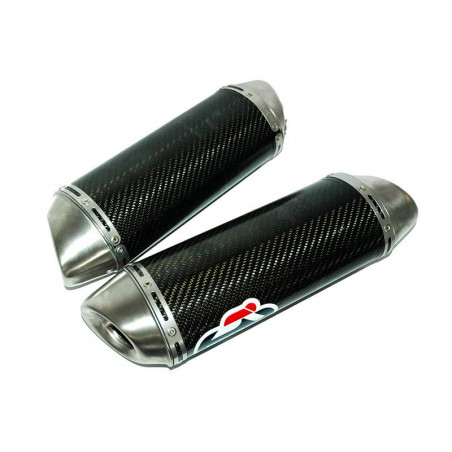 COPPIA SILENZIATORI INOX CARBONIO YAMAHA R1 2009-2011