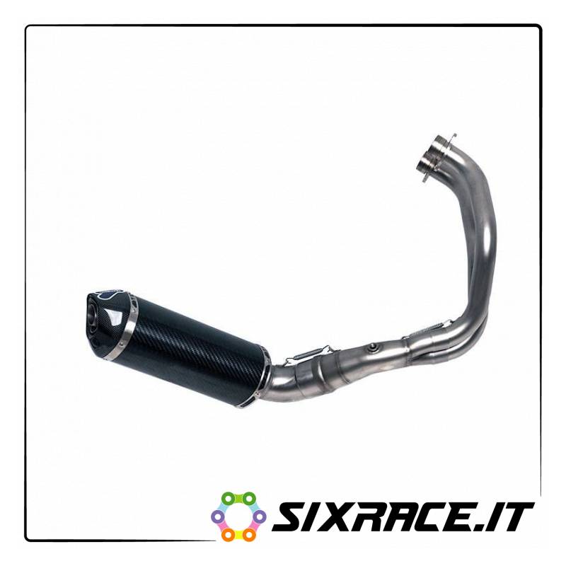 YAMAHA MT07 - XSR700 2014-2018 ECHAPPEMENT COMPLET DE CARBONE EN ACIER INOXYDABLE