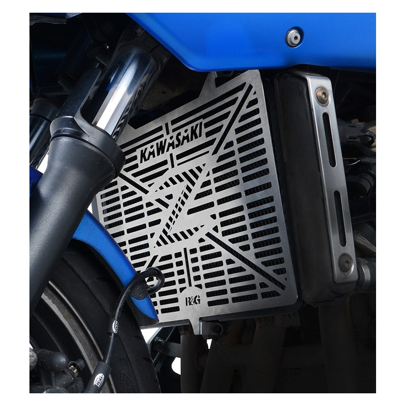 RGBRG0003SS Griglia Radiatore con Marchio - Inox KAWASAKI Versys 1000 1000 2012 2020 FASTER96 by RG
