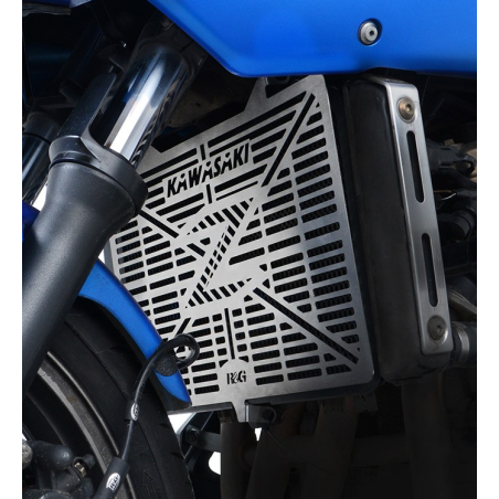 RGBRG0003SS Griglia Radiatore con Marchio - Inox KAWASAKI Versys 1000 1000 2012 2020 FASTER96 by RG