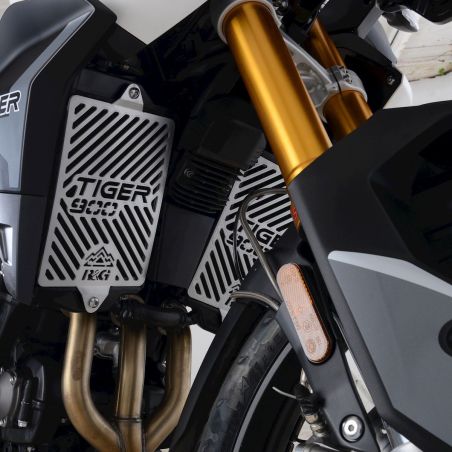 RGBRG0021SS Griglia Radiatore con Marchio - Inox TRIUMPH Tiger 900 Rally / Rally Pro 900 2020 2024 F