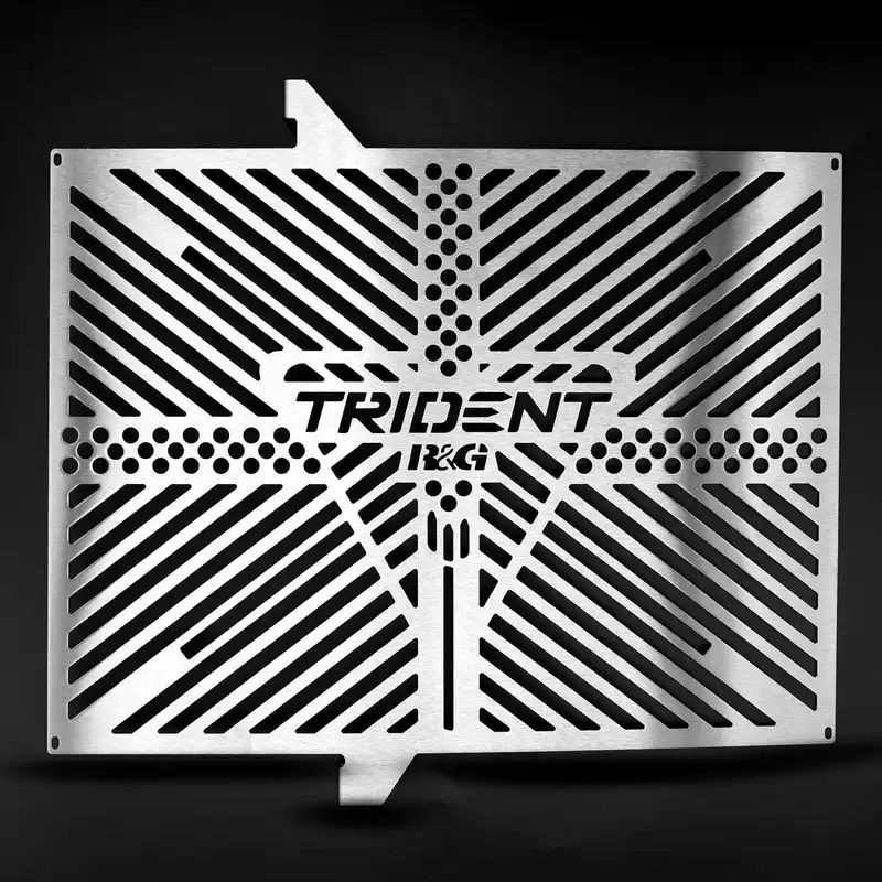 RGBRG0027SS Griglia Radiatore con Marchio - Inox TRIUMPH Trident 660 660 2021 2025 FASTER96 by RG