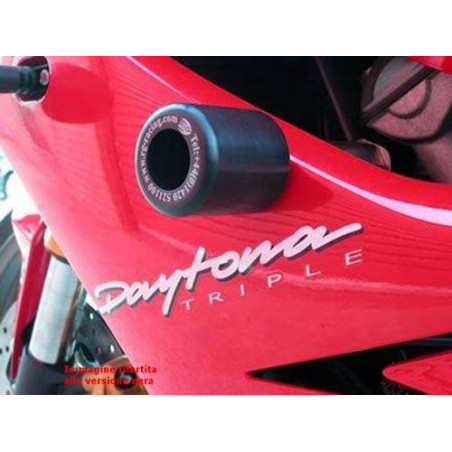 Tamponi / protezioni telaio - Triumph 675 Daytona 06- (WHITE)