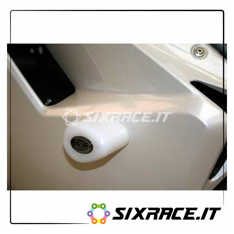 Tamponi / protezioni telaio tipo Aero - Ducati 848 1098 1098S 1098R - bianco