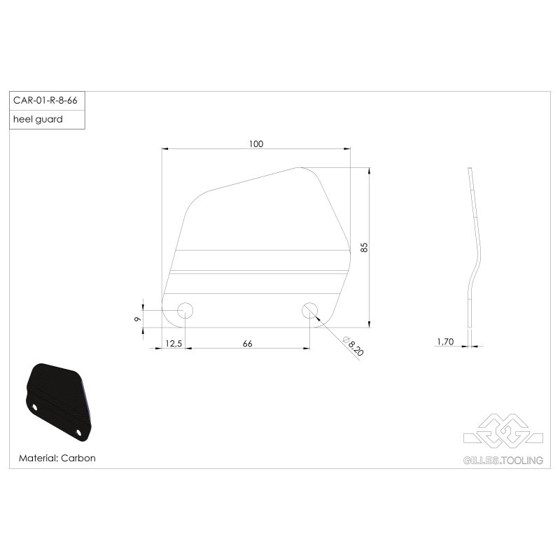 GTCAR01-R-8-49 Pedane VCR38GT - accessori YAMAHA R1 (to 2014) 1000 2007 2008 GILLES TOOLING