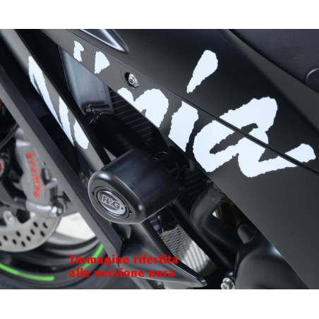 Tamponi / protezioni telaio tipo Aero - Kawasaki ZX10-R 11-16 - bianco