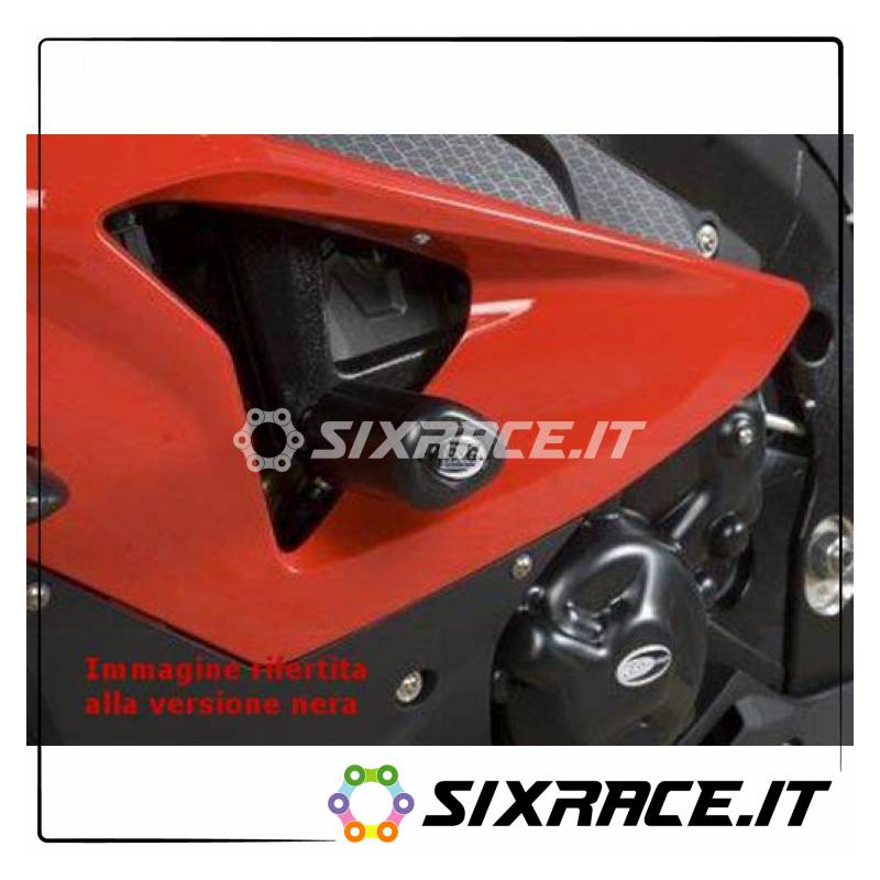 Tamponi / protezioni telaio tipo Aero - BMW S1000RR 2012-2014 (colore bianco)