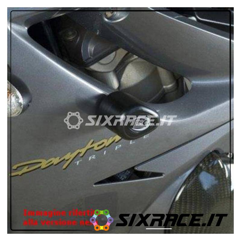 Tamponi / Protezioni Telaio Tipo Aero - Triumph 675 Daytona 06-12 (Colore Bian