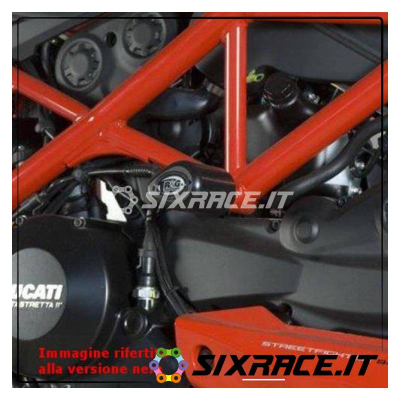 Tamponi / Protezioni Telaio Tipo Aero - Ducati 848 Streetfighter (Colore Bianco)