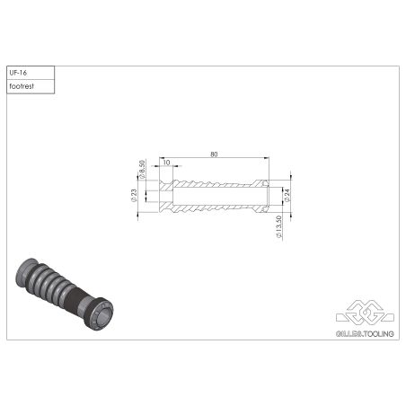 GTUF-16-B Poggiapiedi UF-16 SUZUKI B-King - ABS 1300 2007 2012 GILLES TOOLING