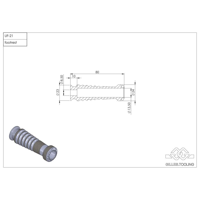 GTUF-21-B Poggiapiedi UF-16 UNIVERSALE 0 0 0 GILLES TOOLING