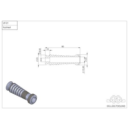 GTUF-21-B Poggiapiedi UF-16 UNIVERSALE 0 0 0 GILLES TOOLING