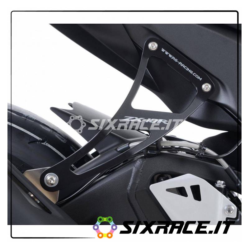 Staffa supporto scarico + piastra fori pedane posteriori Kawasaki ZX10R 11-16