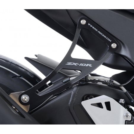 Support d'échappement arrière Kawasaki ZX10R 11-16 + plaque pour trou de repose-pied arrière