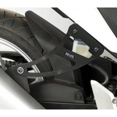 Staffa supporto scarico + piastra fori pedane posteriori Honda CBR250R 11- / W
