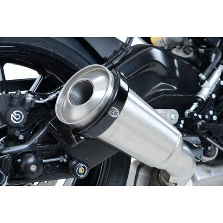 Type de protection silencieux ovale Supermoto - couleur noire