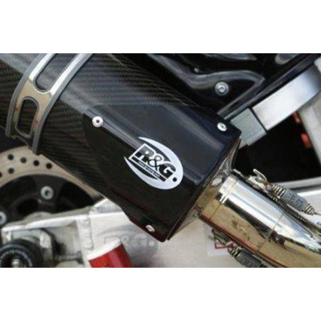 Protection de silencieux à trois ovales - couleur noire - SX