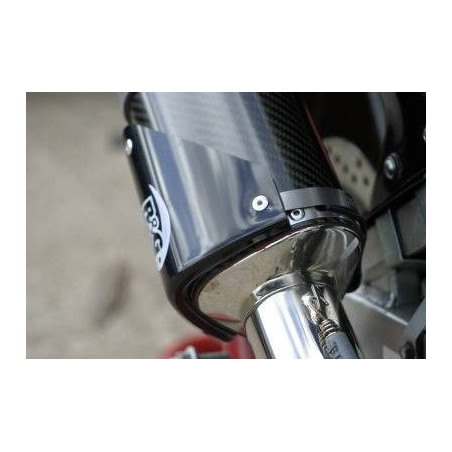 Protezione silenziatore tri ovale - colore nero - DX