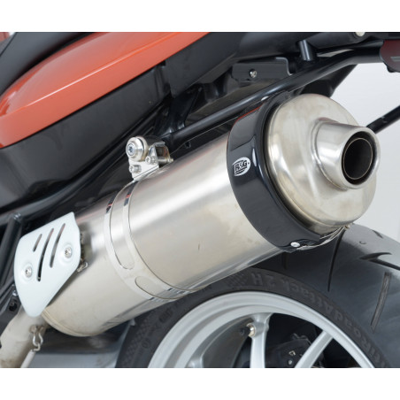 Protezione silenziatore rotondo tipo Supermoto  5.5" to 6" - colore nero"