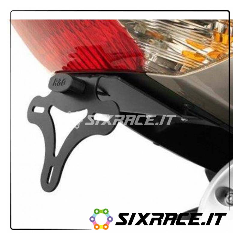 Support de plaque d'immatriculation Yamaha T-Max 08-11 (avec garniture de selle, couleur noire)