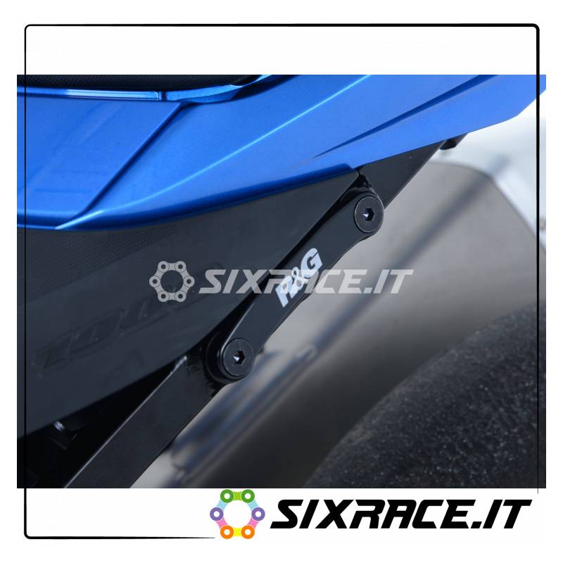 Placchette copri fori poggiapiedi posteriori (pezzo singolo lato sx) Kawa Ninja