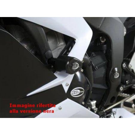 Tamponi / protezioni telaio tipo Aero - Kawasaki ZX6R 13- colore bianco