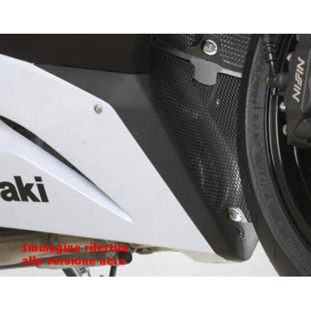 griglia protezione collettori scarico Kawasaki ZX6R 13- (colore titanio)