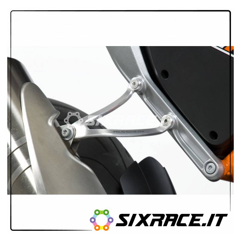 Support de pot d'échappement - Ktm 690 Duke 12/690 Duke R 13 - (couleur argent)