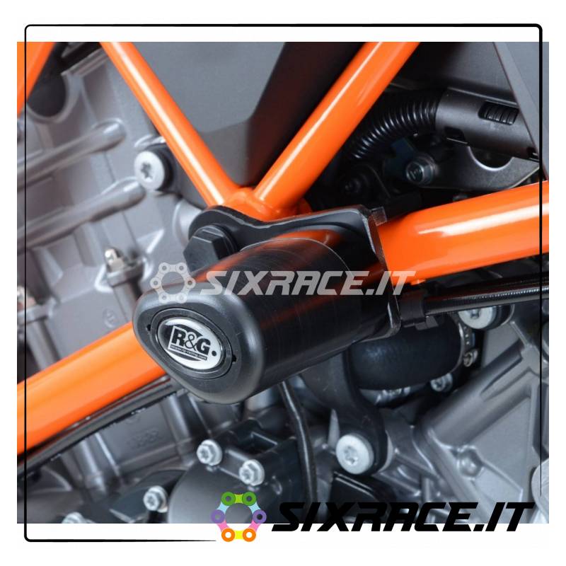 Tamponi / protezioni telaio tipo Aero - KTM 1290 Super Duke (kit offset togliere