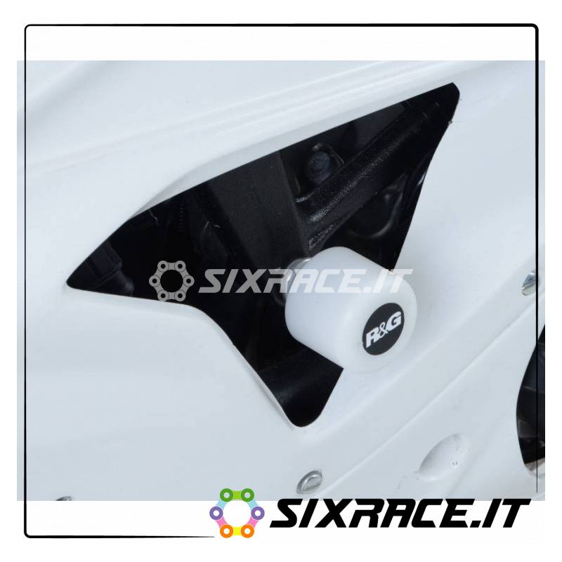 Tampons / protecteurs de cadre de type Aero - BMW S1000RR 10- (racing) blanc