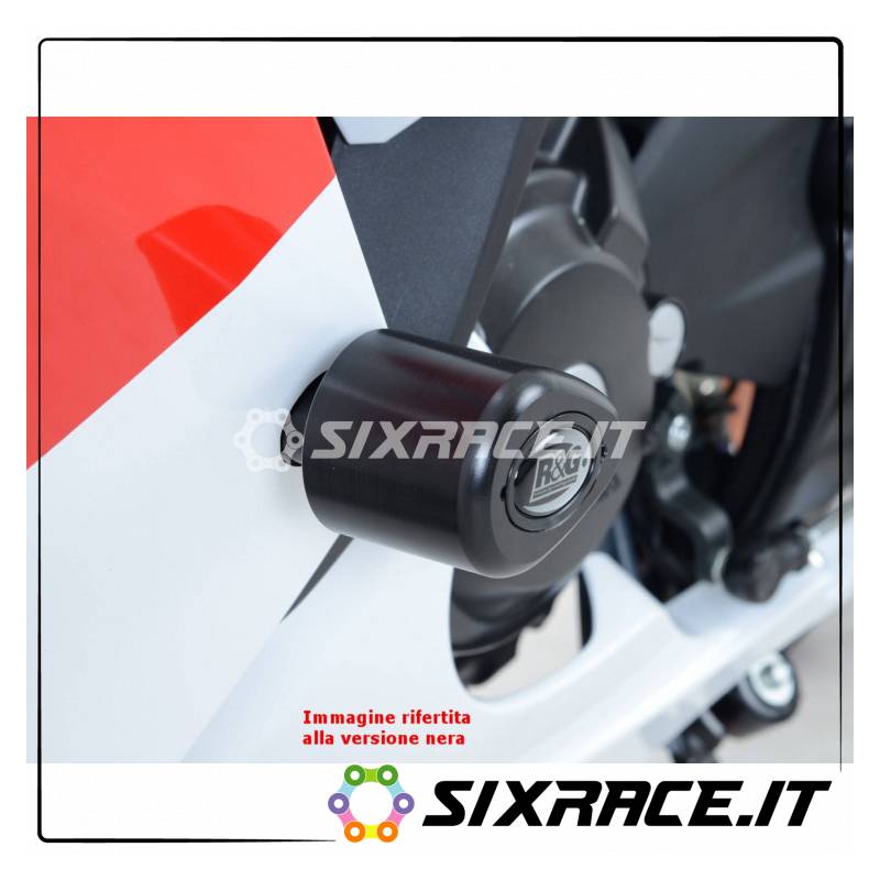 Tamponi / protezioni telaio tipo Aero - Honda CBR300R (colore bianco)