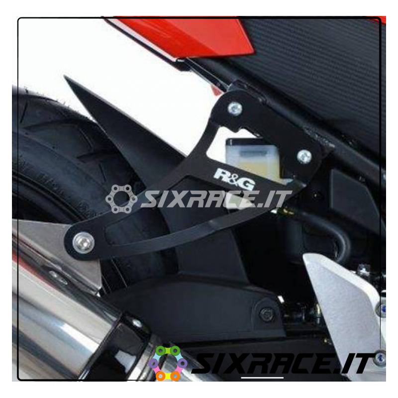 Staffa supporto scarico + piastra fori pedane posteriori Honda CBR300R