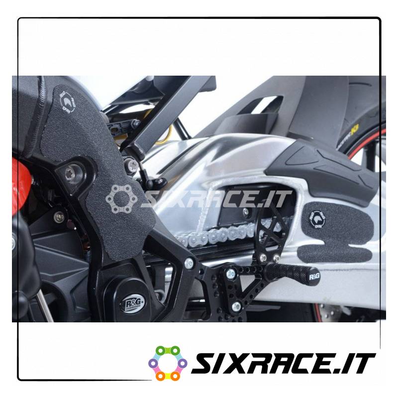 kit autocollants de talon antidérapants BMW S1000RR 15- noir (bras oscillant et cadres)
