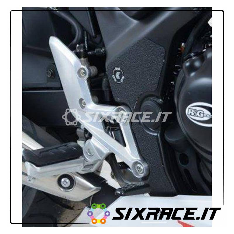 kit de 4 autocollants antidérapants protège-talon HONDA CBR300R - noir (cadre uniquement)