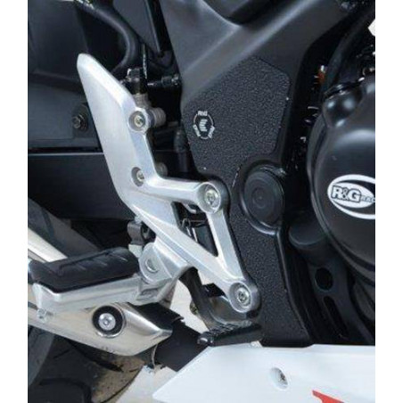 kit de 4 autocollants antidérapants protège-talon HONDA CBR300R - noir (cadre uniquement)